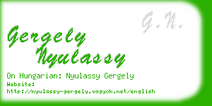 gergely nyulassy business card